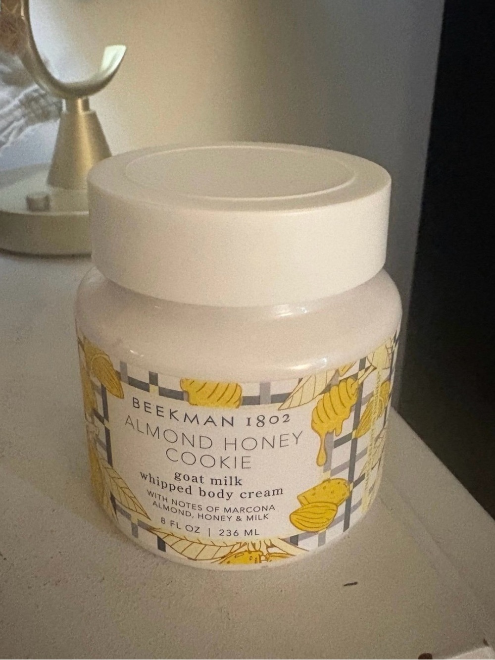 Beekman 1802 Almond Honey Cookie Whipped Body Cream - White, Yellow